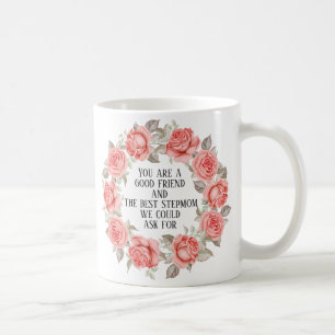 Rosa floraler Kranz Frohen Muttertag-Stiefmutter Kaffeetasse