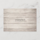 Rosa floraler Mason Jar Rustic Wedding Details Kar Begleitkarte (Rückseite)