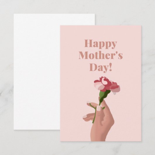 Rosa floraler Muttertag Dankeskarte (Vorne/Hinten)