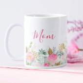 Rosa floraler Muttertag Jumbo-Tasse