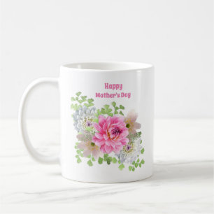 Rosa floraler Muttertag Kaffeetasse