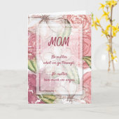 Rosa floraler Muttertag Karte (Gelbe Blume)