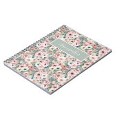 Rosa floraler Name Notizblock (Linke Seite)