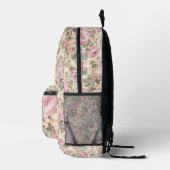 Rosa floraler Rucksack schneiden Nähtasche (Rechts)