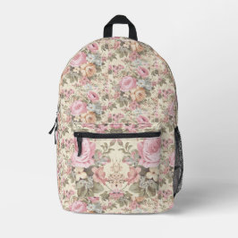 Rosa floraler Rucksack schneiden Nähtasche