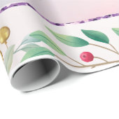 Rosa, floraler Valentinstag Geschenkpapier (Rolleneckpunkt)
