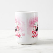 Rosa, floraler Valentinstag Kaffeetasse (Mittel)