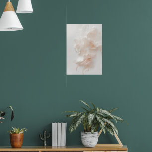Rosa Florales abstraktes Kunstposter Sanfte Blüt Poster