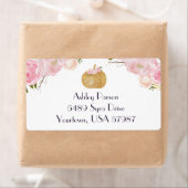 Rosa florales Adressenschild (Insitu)