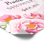 Rosa florales Brautparty Moderne Geometrie Willkom Poster (Ecke)