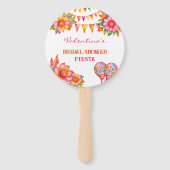 Rosa florales Fiesta Brautparty Fächer (Vorderseite)