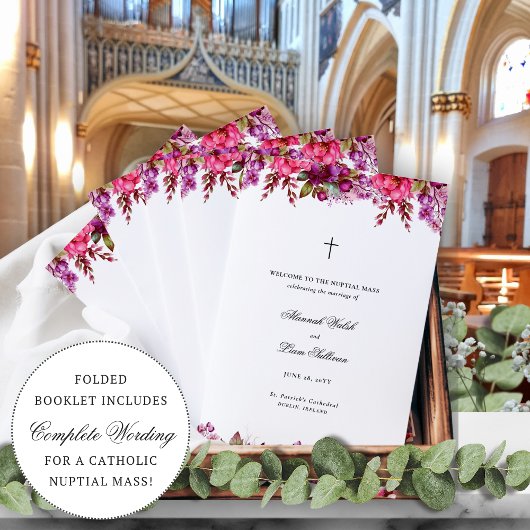 Rosa florales katholisches Hochzeitsmesse-Zeremoni