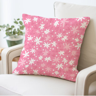 Rosa, florales Kissen, dekoratives Kissen