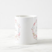 Rosa Florales Mädchen Taufe Kaffeetasse (Mittel)