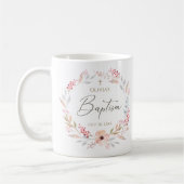 Rosa Florales Mädchen Taufe Kaffeetasse (Links)