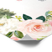 Rosa Florales Mond Wald Wolf Willkommensschild Poster (Ecke)