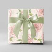 Rosa florales Muster Chic Elegante Geschenkpapier Set