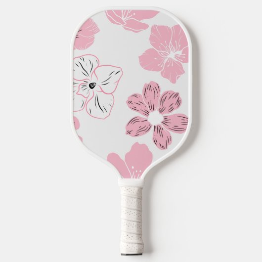 Rosa Florales Pickleball-Paddel Pickleball Schläger (Vorderseite)