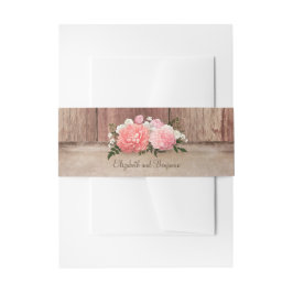 Rosa florales Rustikales Burlap und Stallenwald La Einladungsbanderole