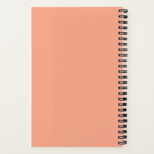 Rosa florales SpiralNotebook mit L Notizblock (Rückseite)