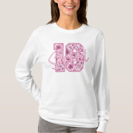 Rosa florales Sweet 16 Elegantes 16. Geburtstagsge T-Shirt