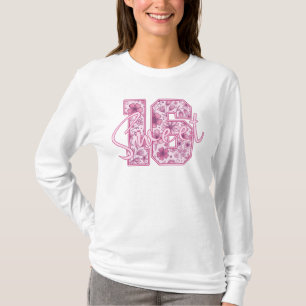 Rosa florales Sweet 16 Elegantes 16. Geburtstagsge T-Shirt