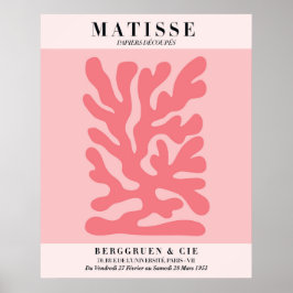Rosa Floralposter im Matisse-Stil | Wandkunst Poster