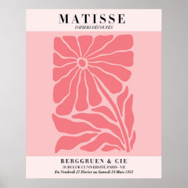 Rosa Floralposter im Matisse-Stil | Wandkunst Poster