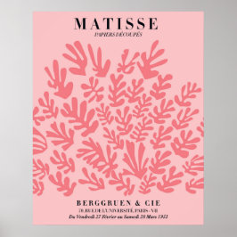 Rosa Floralposter im Matisse-Stil | Wandkunst Poster