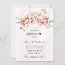 Rosa Florals Elegante Eukalyptus Engagement Party