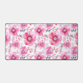 Rosa Florals Nahtlose Blume Muster Schreibtischunterlage (Vorderseite)