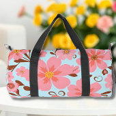 Rosa Florals - Pastel Vibes-Retro-Blume Duffle Bag