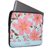 Rosa Florals - Pastel Vibes-Retro-Blume Laptopschutzhülle (Vorne Rechts)