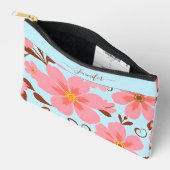 Rosa Florals - Pastel Vibes-Retro-Blume Zubehörtasche (Offen)