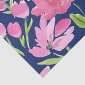 Rosa Florenwasserfarbe im Hintergrund der Marine Seidenpapier (Detail)