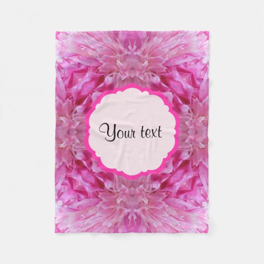 Rosa Florenz Fleecedecke (Vorderseite)