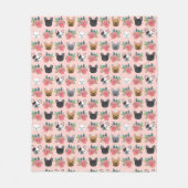 Rosa Florenz Fleecedecke (Vorderseite)