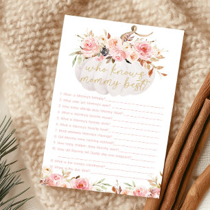 Rosa floristischer Kürbis - Wer kennt Mama am best