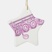 Rosa Flöten-Verzierung Keramikornament (Rechts)