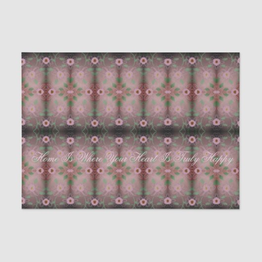 Rosa Flower Design Seidenpapier (Vorderseite)