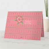 Rosa Flower Geburtstagskarte Karte (Rückseite)