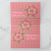 Rosa Flower Geburtstagskarte Karte (Innenseite)