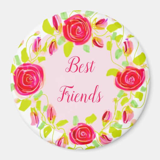 Rosa Flower Magnet (Vorne)