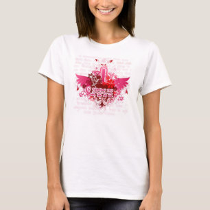 Rosa Flügel - Faith.Hope.Love T-Shirt