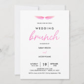 Rosa Flügel, Weißpost Hochzeitsbrot Save The Date (Vorderseite)