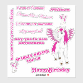 Rosa Flügeldrachen Aufkleber