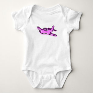 Rosa Flugzeug Baby Strampler