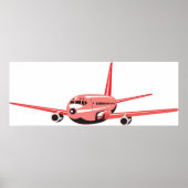 rosa Flugzeug Poster (Vorne)