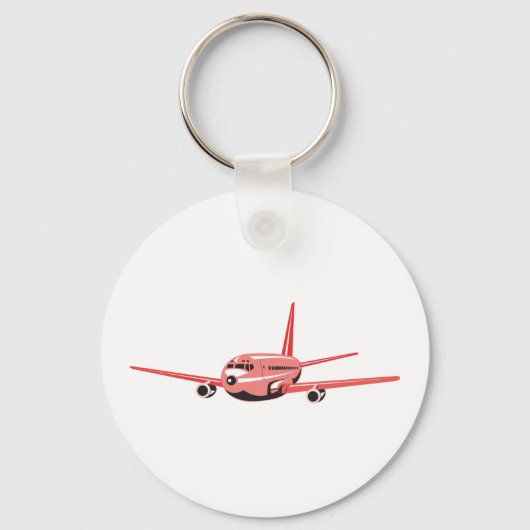 rosa Flugzeug Schlüsselanhänger (Rückseite)