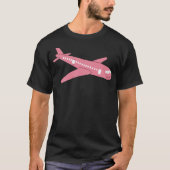 rosa Flugzeug T-Shirt (Vorderseite)